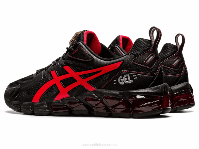 gel quantique 180 noir/rouge électrique Asics L6N0K1875