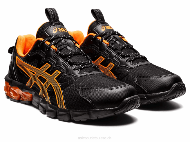 gel quantique 90 noir/orange vif Asics L6N0K1603