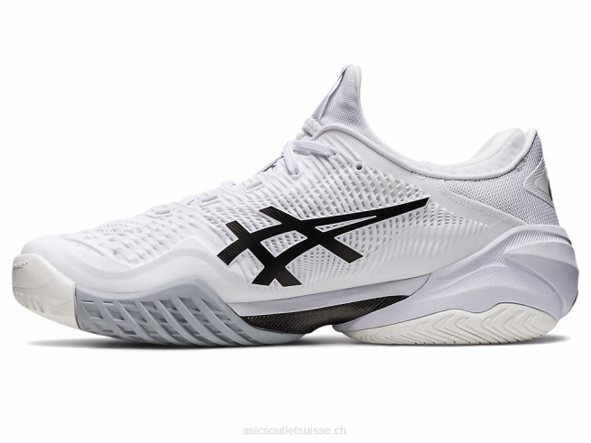 cour ff 3 blanc noir Asics L6N0K384