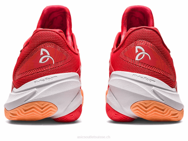 court ff 3 novak terre battue rouge feu/blanc Asics L6N0K74