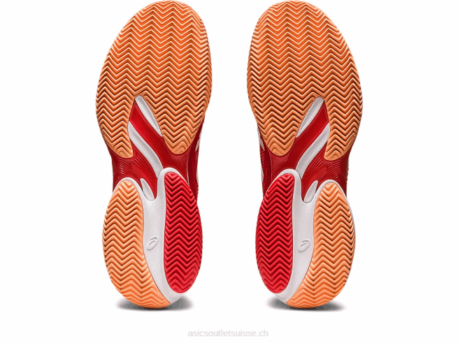 court ff 3 novak terre battue rouge feu/blanc Asics L6N0K74