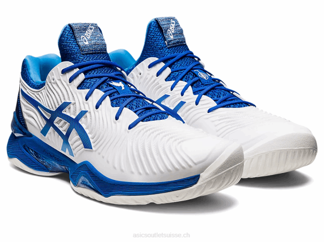 court ff novak blanc/bleu thon Asics L6N0K720