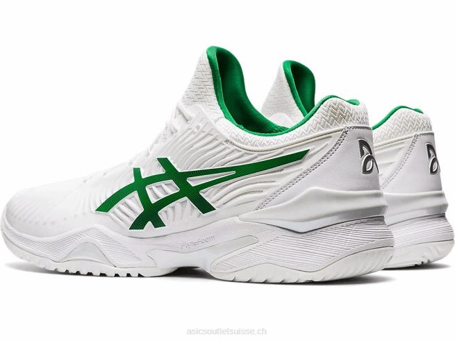 court ff novak blanc vert Asics L6N0K2063