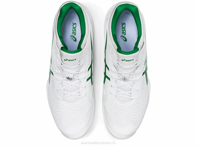 court ff novak blanc vert Asics L6N0K2063