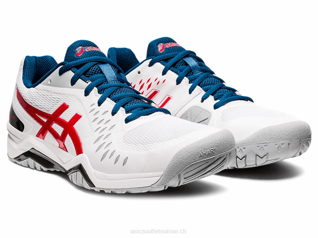 gel-challenger 12 blanc/rouge classique Asics L6N0K1949