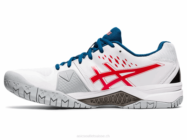 gel-challenger 12 blanc/rouge classique Asics L6N0K1949