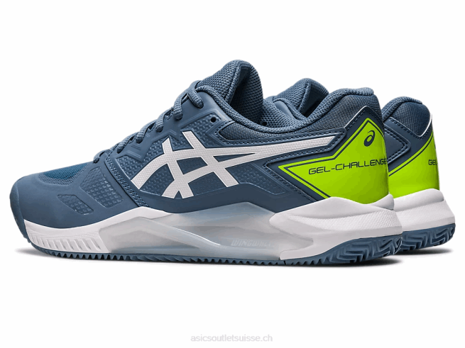 gel-challenger 13 argile bleu acier/blanc Asics L6N0K430