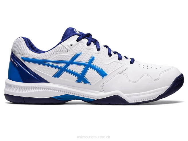 gel-dédié 7 blanc/bleu électrique Asics L6N0K1148