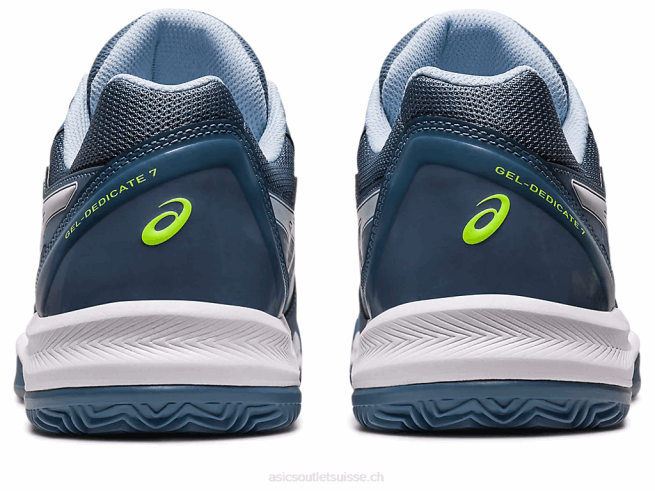 gel-dedicate 7 argile bleu acier/blanc Asics L6N0K483
