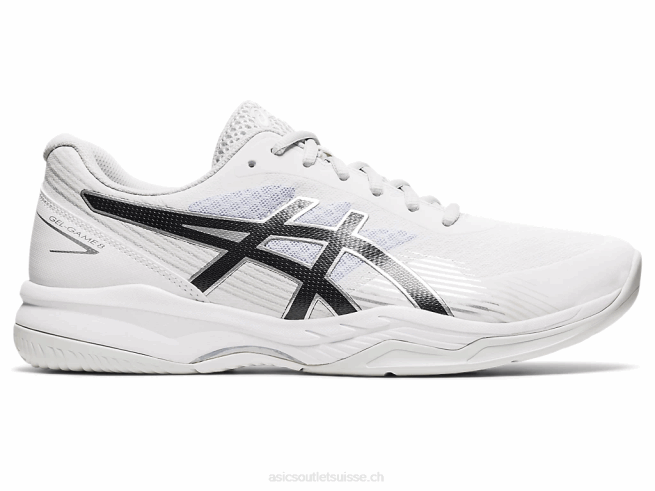 gel-jeu 8 blanc noir Asics L6N0K1944