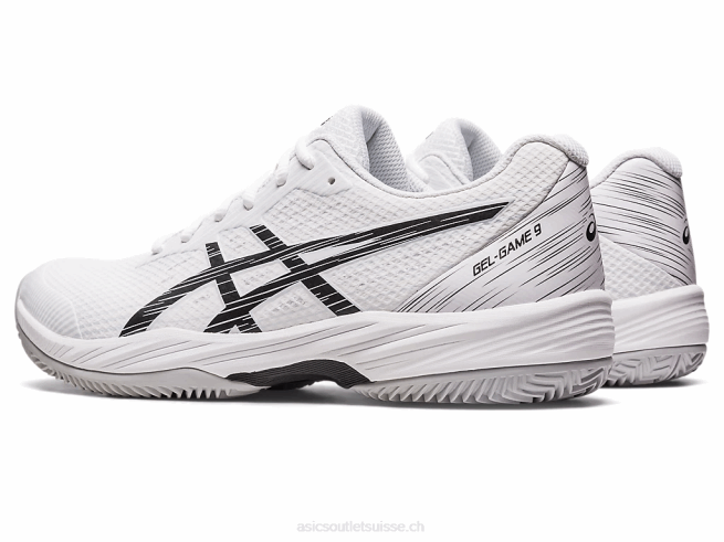 gel-jeu 9 argile/oc blanc noir Asics L6N0K432