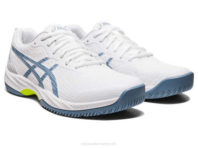 gel-jeu 9 blanc/bleu acier Asics L6N0K410