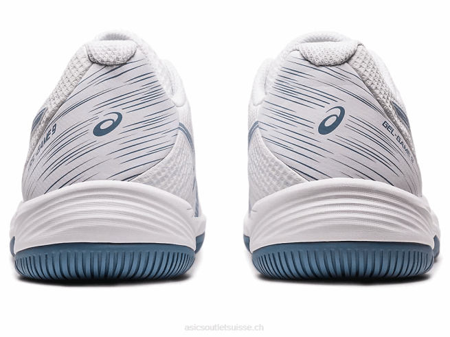 gel-jeu 9 blanc/bleu acier Asics L6N0K410