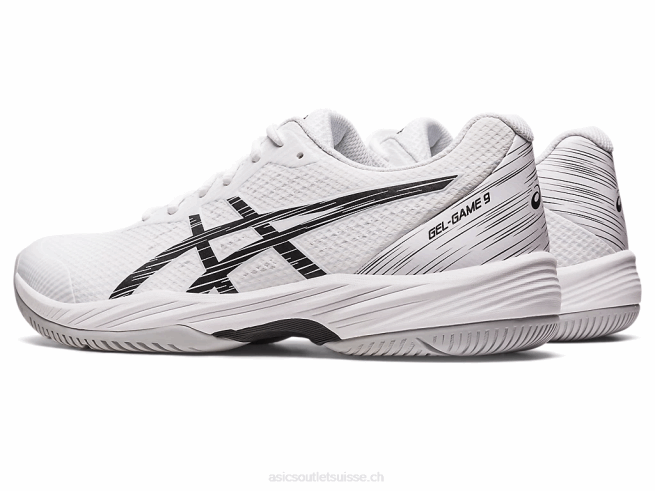 gel-jeu 9 blanc noir Asics L6N0K440