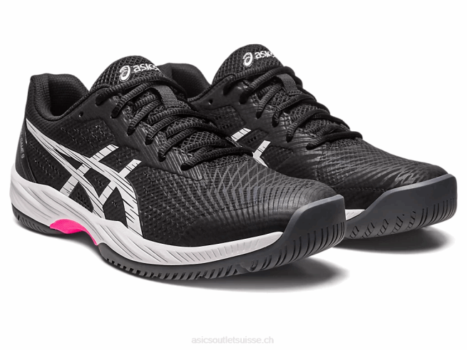 gel-jeu 9 noir/rose vif Asics L6N0K452