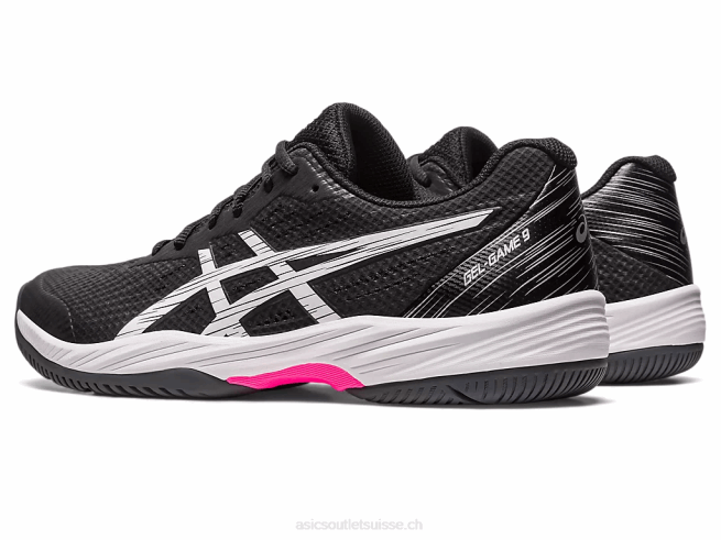 gel-jeu 9 noir/rose vif Asics L6N0K452