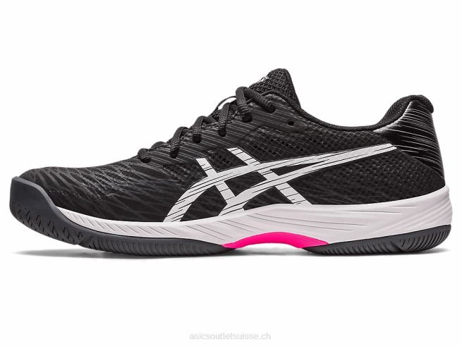 gel-jeu 9 noir/rose vif Asics L6N0K452