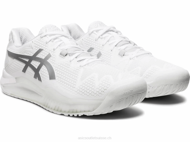 gel-résolution 8 blanc/argent pur Asics L6N0K2007