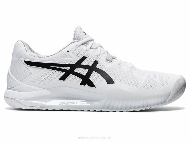gel-résolution 8 blanc noir Asics L6N0K1842
