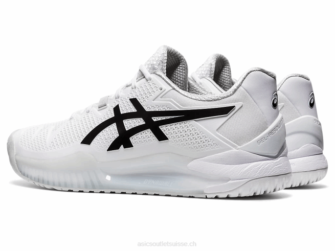 gel-résolution 8 blanc noir Asics L6N0K1842