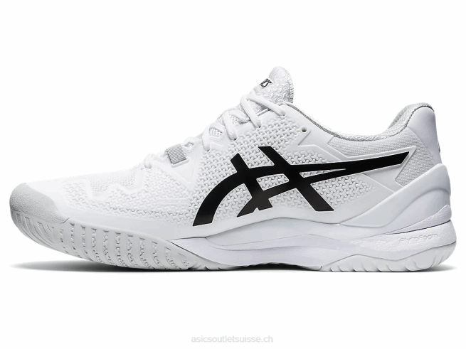 gel-résolution 8 blanc noir Asics L6N0K1842