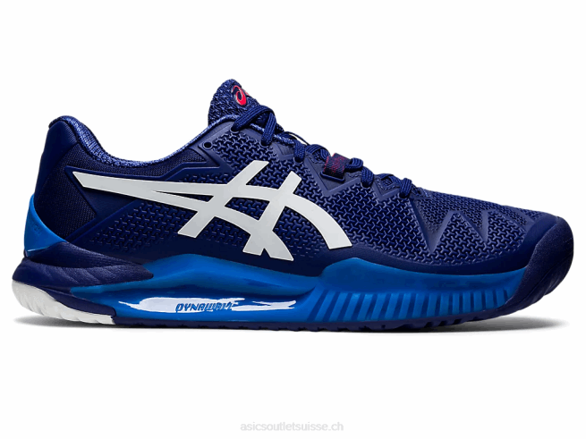 gel-résolution 8 bleu marine/blanc Asics L6N0K1165