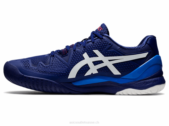 gel-résolution 8 bleu marine/blanc Asics L6N0K1165