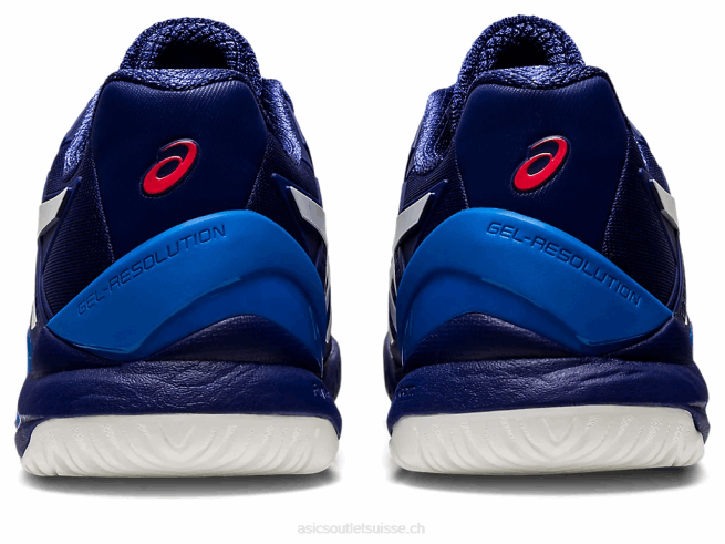 gel-résolution 8 bleu marine/blanc Asics L6N0K1165
