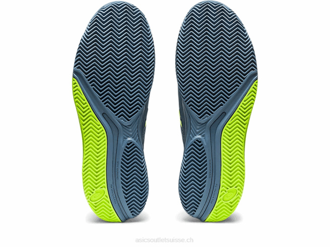 gel-résolution 9 argile bleu acier/vert danger Asics L6N0K398