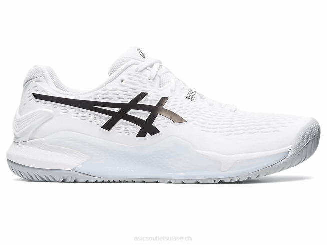 gel-résolution 9 blanc noir Asics L6N0K354