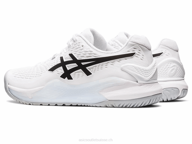 gel-résolution 9 blanc noir Asics L6N0K354