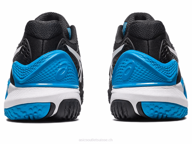 gel-résolution 9 oc de large noir blanc Asics L6N0K567