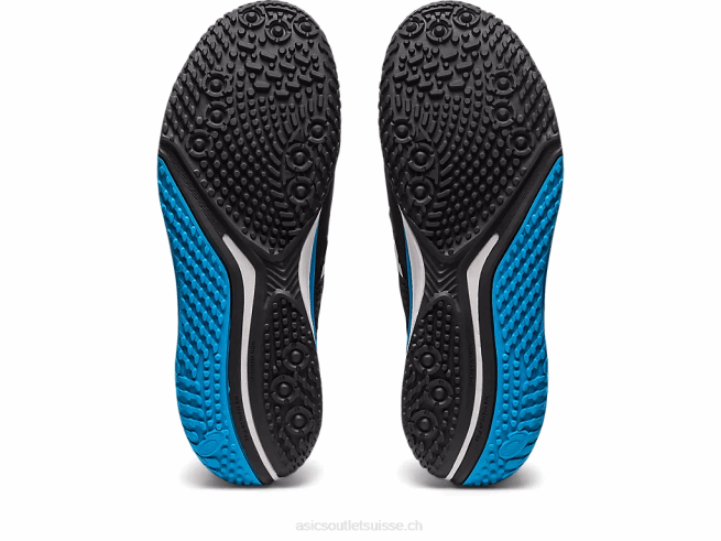 gel-résolution 9 oc de large noir blanc Asics L6N0K567