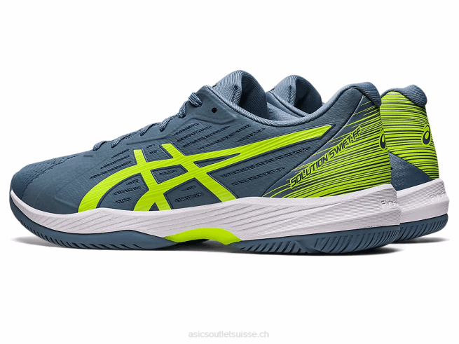 solution rapide ff bleu acier/vert danger Asics L6N0K477