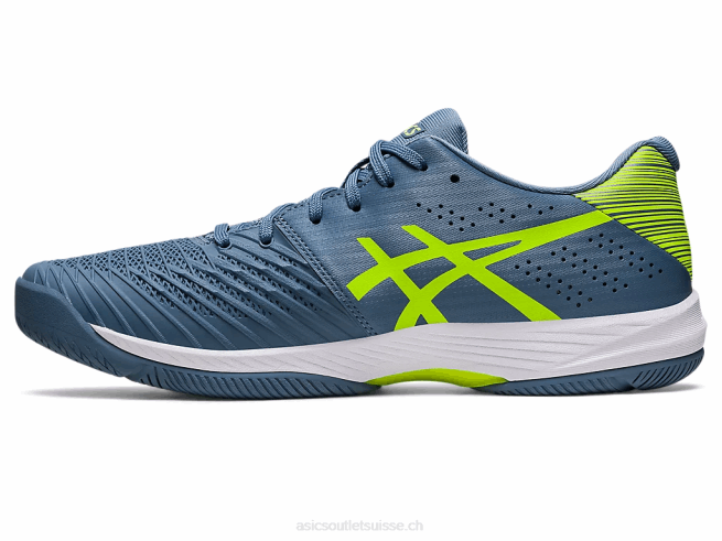 solution rapide ff bleu acier/vert danger Asics L6N0K477