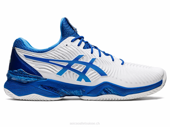 terre battue ff novak blanc/bleu thon Asics L6N0K1003