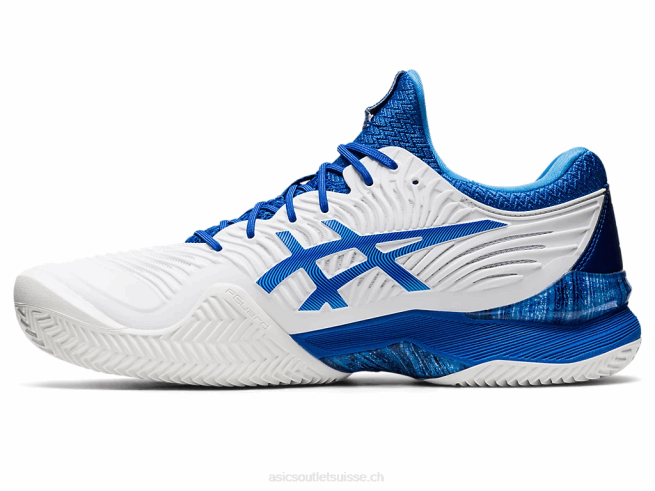 terre battue ff novak blanc/bleu thon Asics L6N0K1003