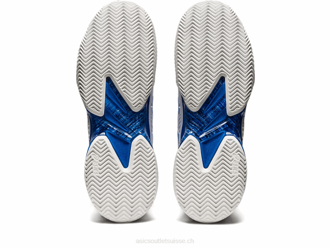 terre battue ff novak blanc/bleu thon Asics L6N0K1003