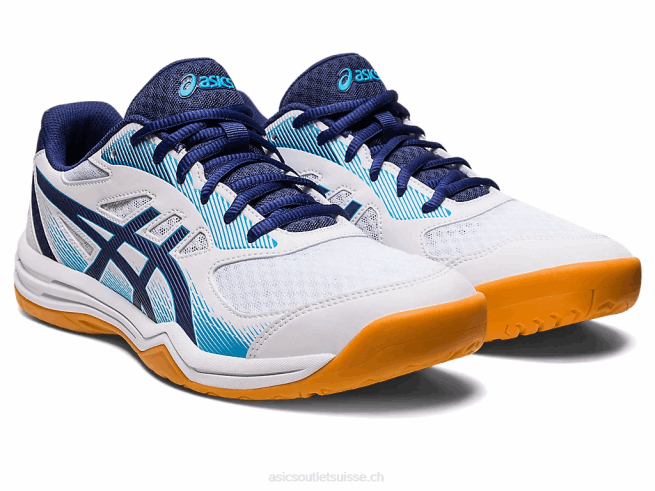 en cour 5 blanc/bleu indigo Asics L6N0K424