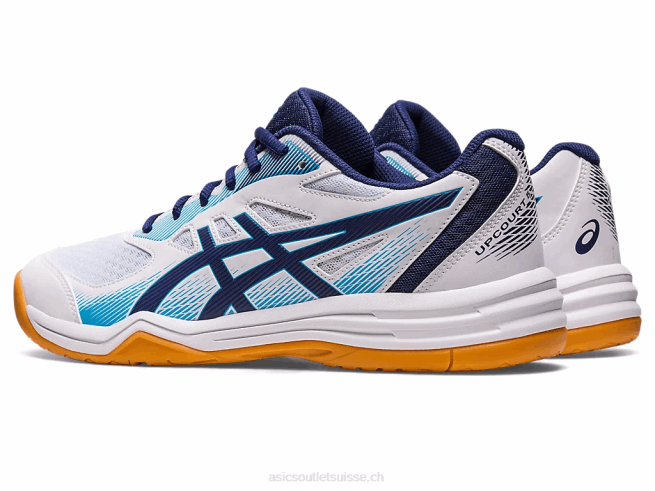 en cour 5 blanc/bleu indigo Asics L6N0K424