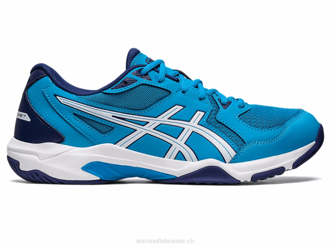 gel-fusée 10 de large bleu île/blanc Asics L6N0K415