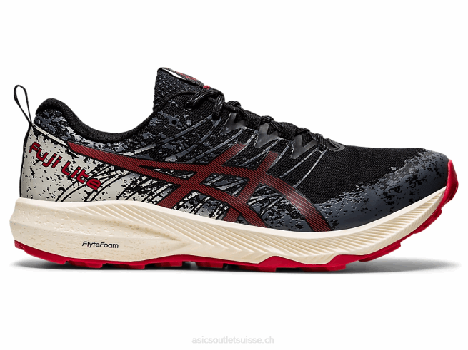 fuji lite 2 noir/rouge électrique Asics L6N0K1661