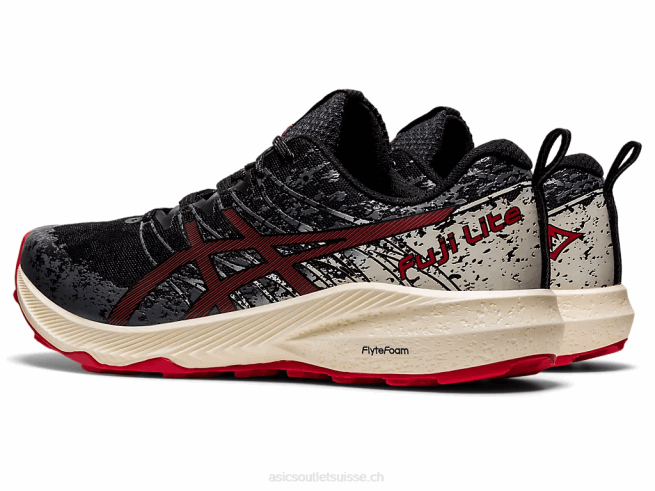 fuji lite 2 noir/rouge électrique Asics L6N0K1661
