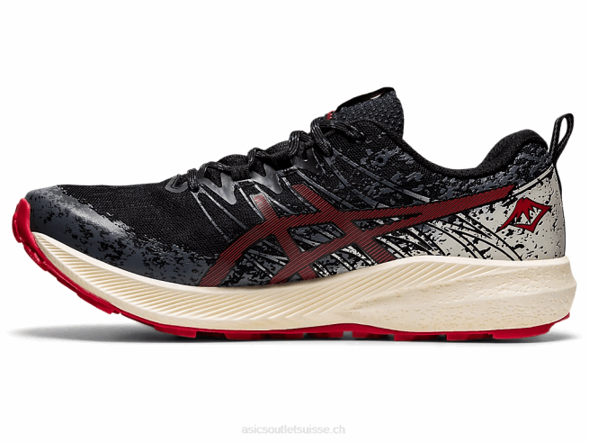 fuji lite 2 noir/rouge électrique Asics L6N0K1661