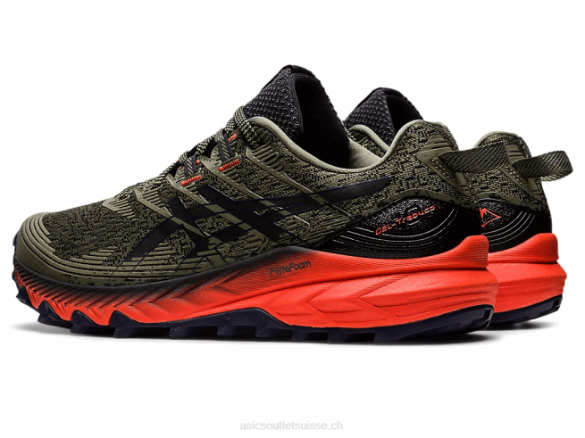 gel-trabuco 10 manteau vert/minuit Asics L6N0K599