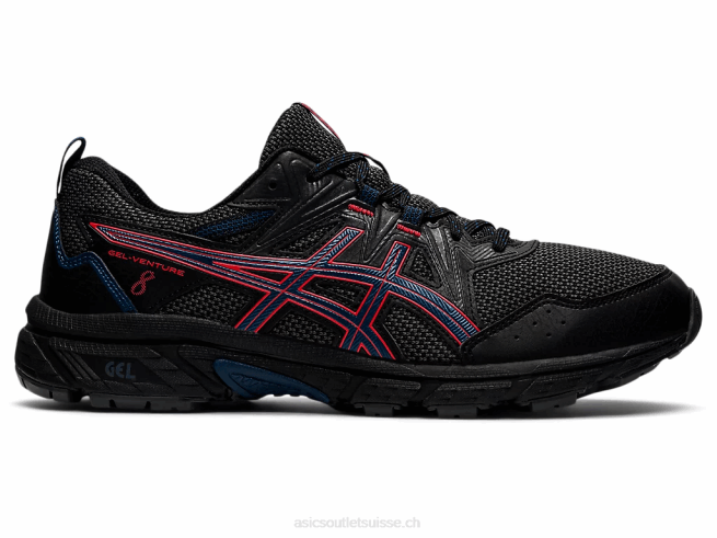 gel-venture 8 noir/rouge feu Asics L6N0K1488