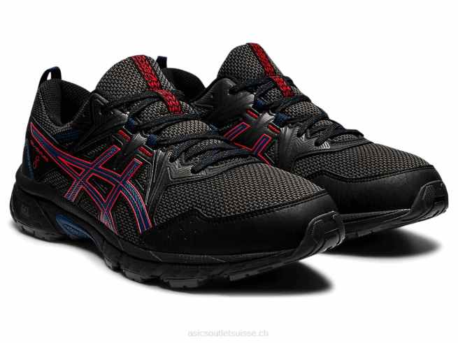 gel-venture 8 noir/rouge feu Asics L6N0K1488