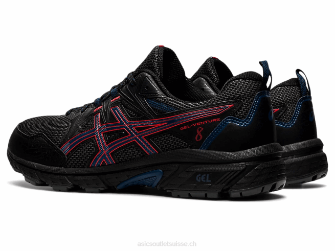 gel-venture 8 noir/rouge feu Asics L6N0K1488