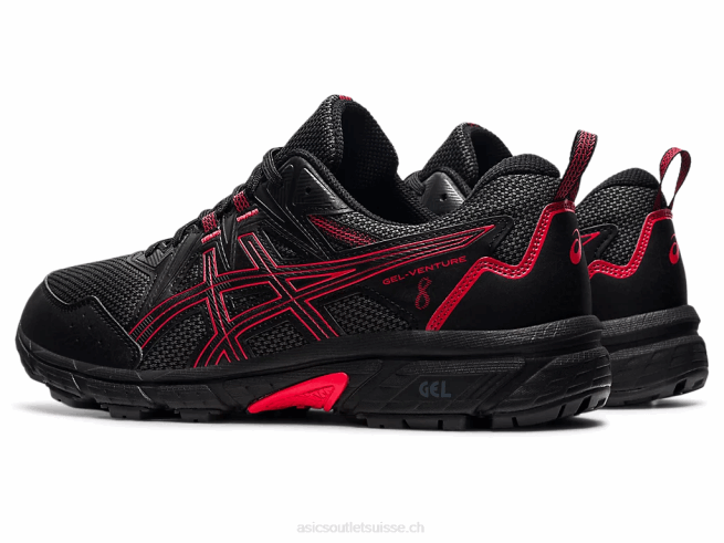 gel-venture 8 noir/rouge électrique Asics L6N0K1621