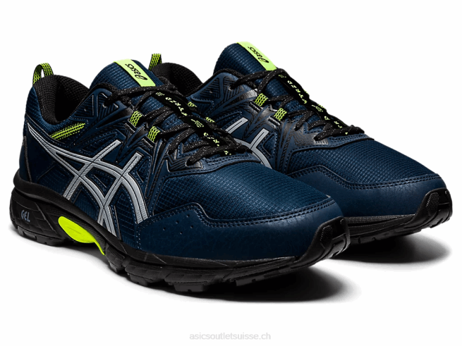 poinçon gel-venture 8 bleu français/jaune de sécurité Asics L6N0K1628